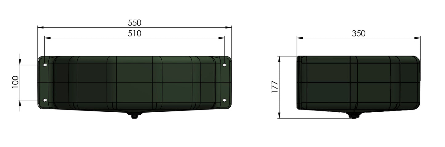 Mangeoire semi-circulaire